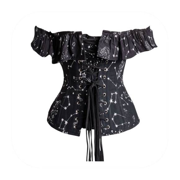 Corset Story size 14 (UK18) cotton astronomy corset top - Picture 4 of 16